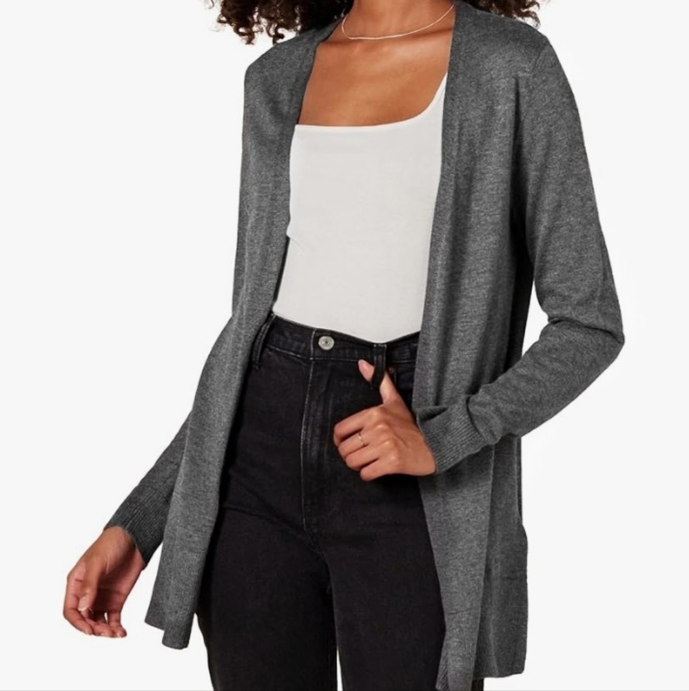 Joie De Vivre Grey Open Cardigan